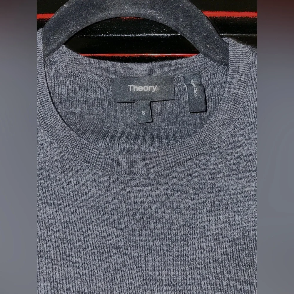 Women’s Theory Charcoal Long Sleeve Sweater - Picture 3 of 4